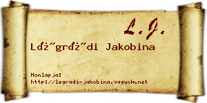Légrádi Jakobina névjegykártya